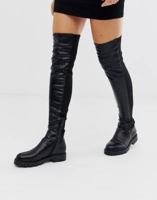 asos flat knee high boots