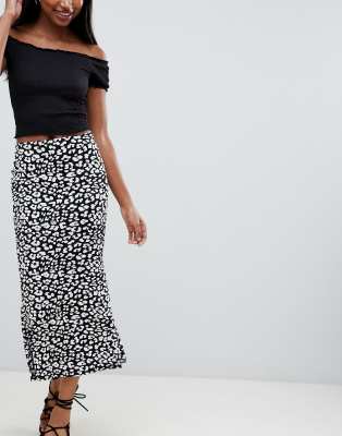 asos leopard print midi skirt