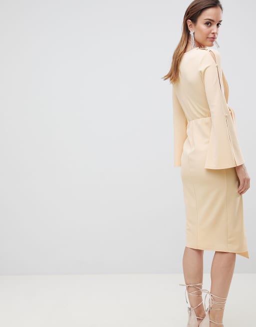 ASOS DESIGN kimono button plunge midi dress, 2 of 4