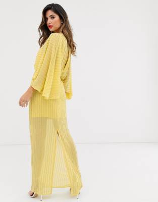 asos yellow sequin dress