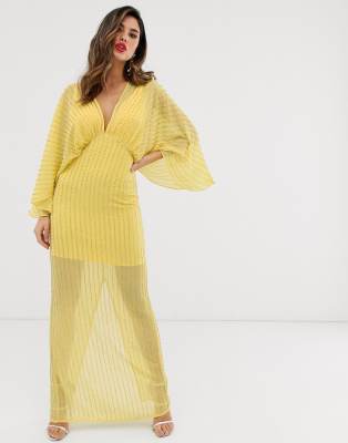 asos yellow sequin dress