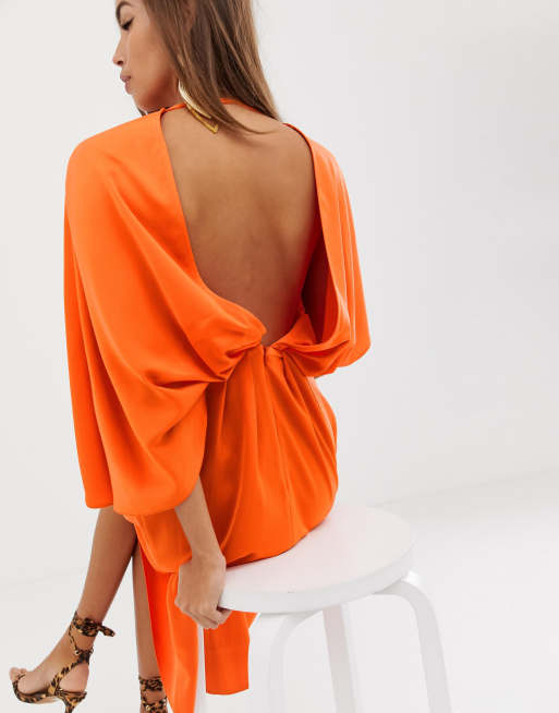 Asos orange 2025 kimono dress