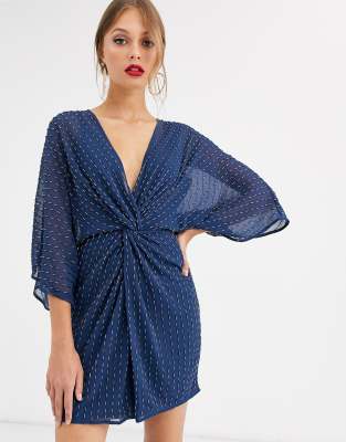 asos blue sequin dress