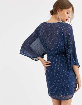 asos navy sequin dress