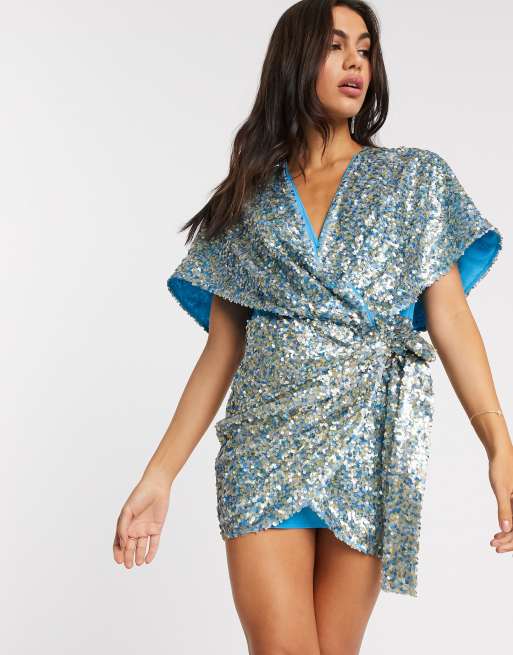 Asos sequin kimono outlet dress