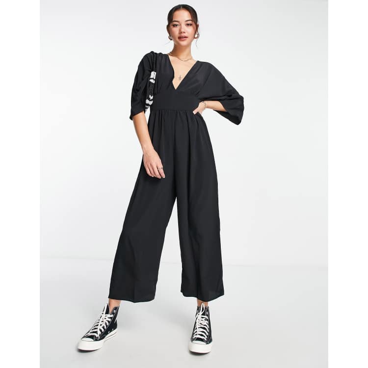 ASOS DESIGN kimono sleeve culotte jumpsuit