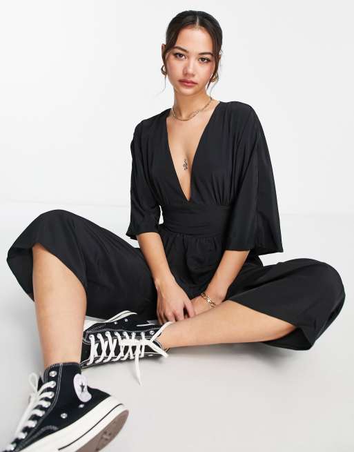 ASOS DESIGN kimono sleeve culotte jumpsuit