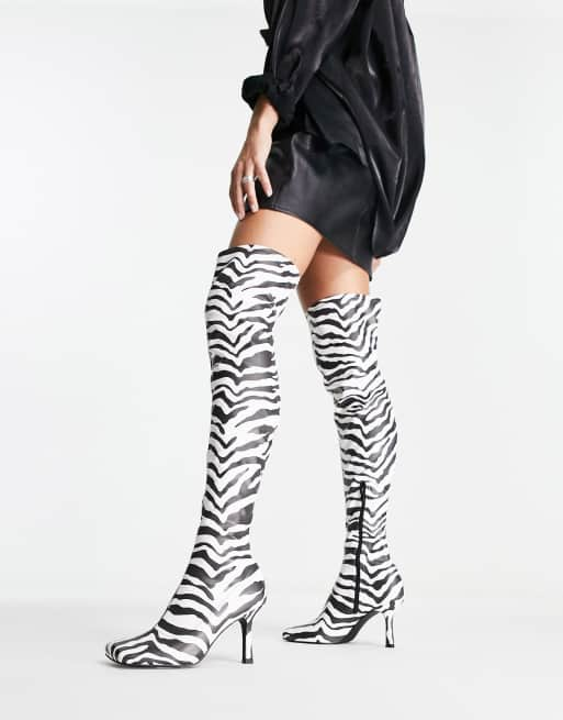 Zebra boots outlet river island