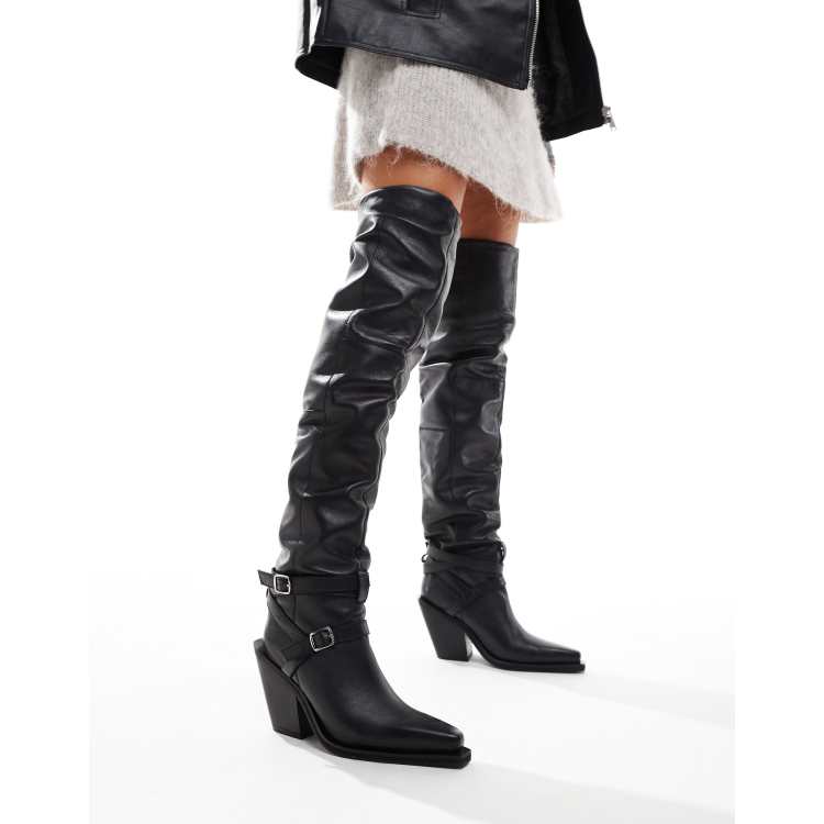 Asos katcher over the knee boots best sale