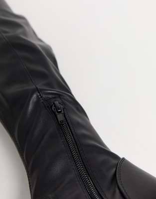 asos flat knee high boots