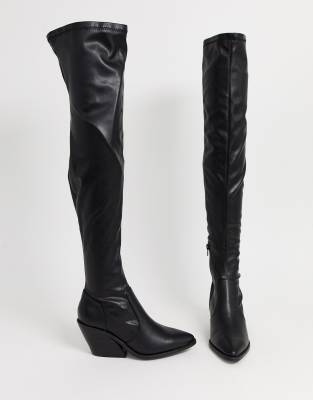 asos flat knee high boots