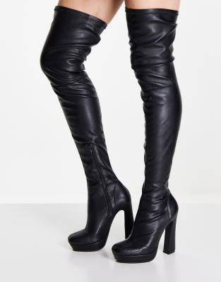 white platform boots asos