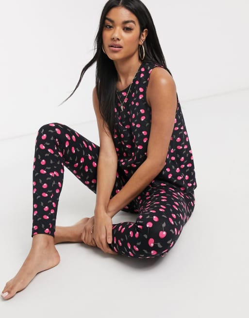 ASOS DESIGN - Mix og match undertrøje og leggings med kirsebærprint, 2 af 3