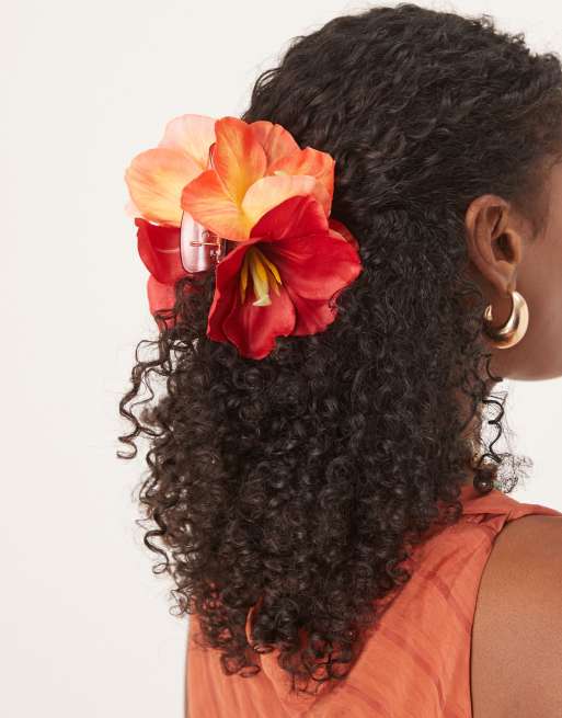 ASOS DESIGN – Klamra do włosów w kształcie kwiatu hibiskusa