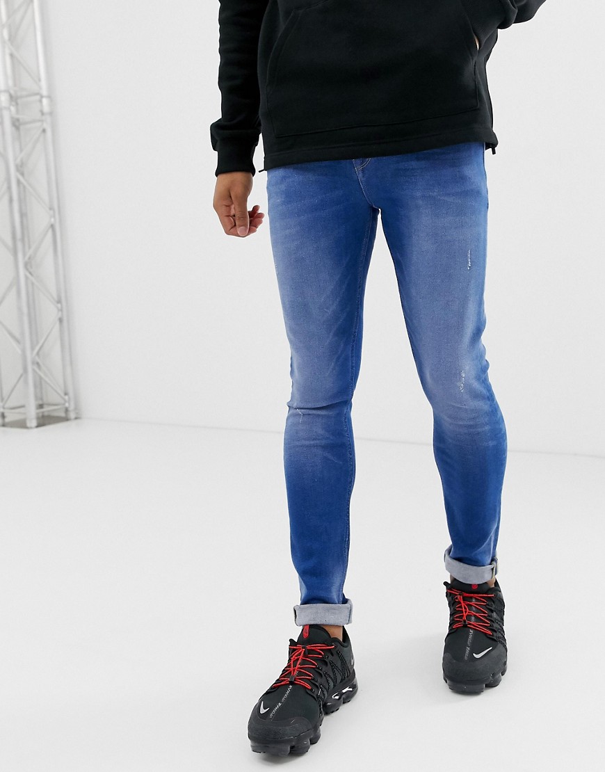 ASOS DESIGN – Klarblå skinny jeans