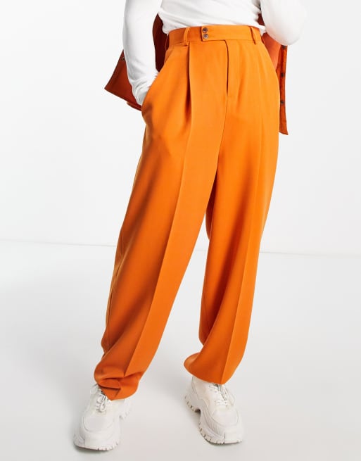 ASOS DESIGN – Klarorange finbyxor i ballong-modell