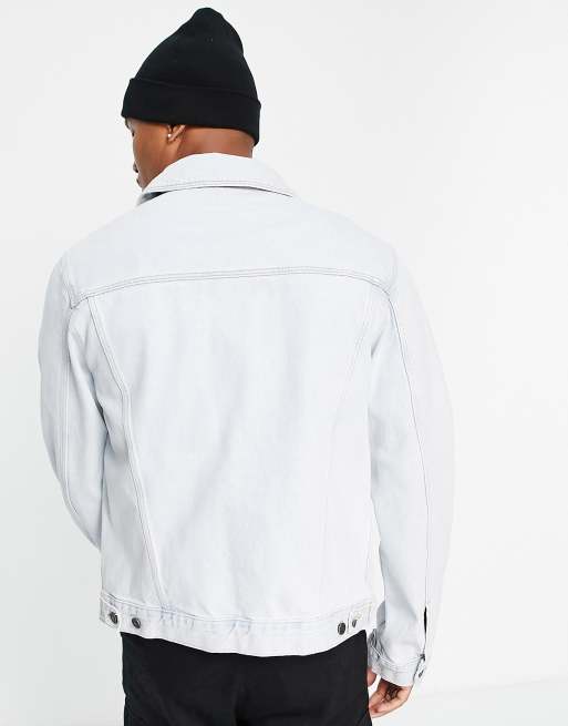 ASOS DESIGN - Klassiek denim jack in jaren 90-stijl met lichte wassing, 3 van 4