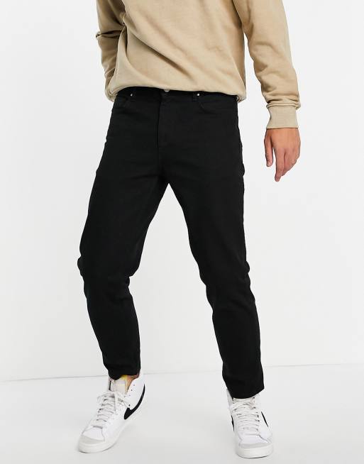 ASOS DESIGN - Klassieke stugge jeans in 'no fade' zwart