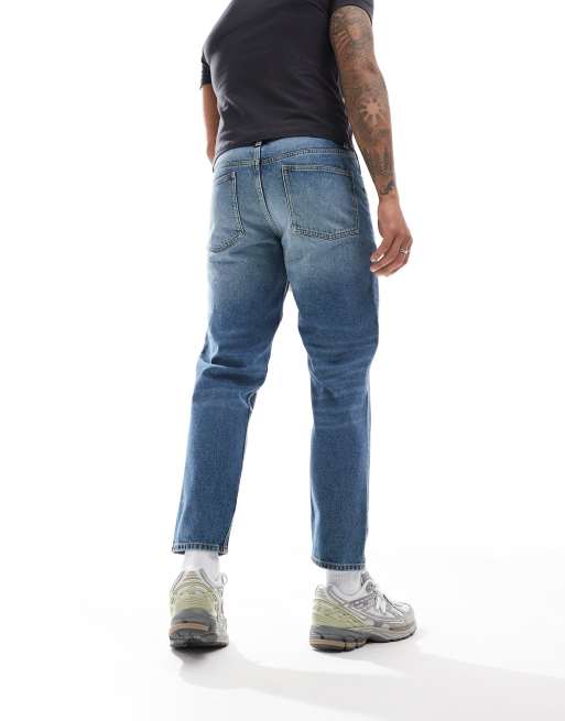 ASOS DESIGN – Klassische, feste Jeans in dunkelblauer Waschung, 3 von 5