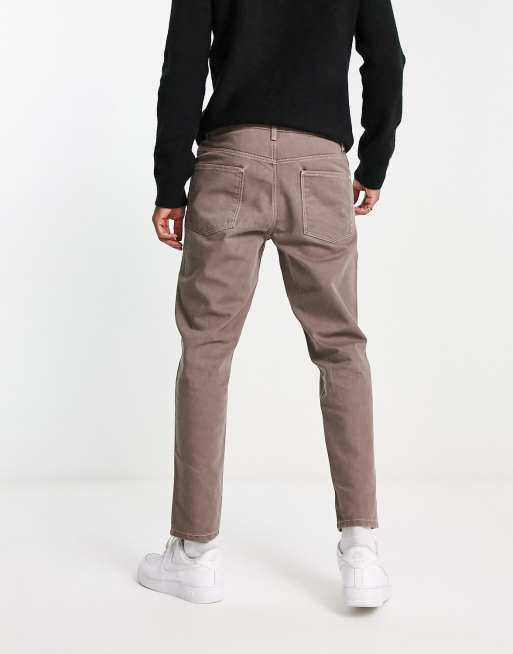 ASOS DESIGN - Klassiske, stive jeans i mørkebrun, 2 af 4