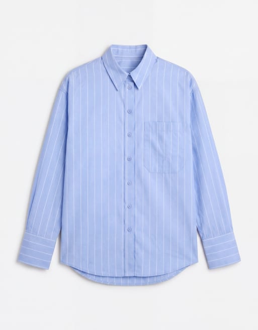 ASOS DESIGN klasyczna koszula bawełniana w niebieskie paski, 6 z 9