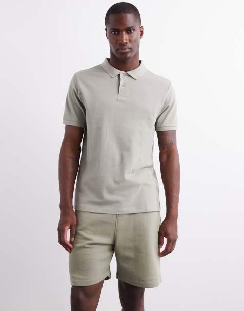 ASOS DESIGN Essentials pique polo in khaki