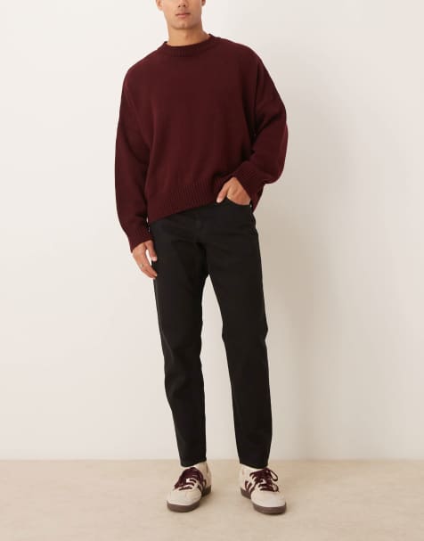 ASOS DESIGN – Klasyczne sztywne jeansy w czarnym kolorze - view 1
