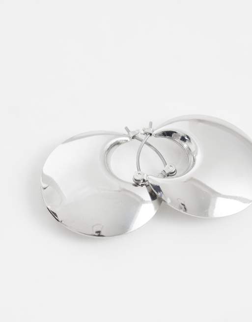 ASOS DESIGN - Kleine, dikke oorringen in zilverkleur, 3 van 4