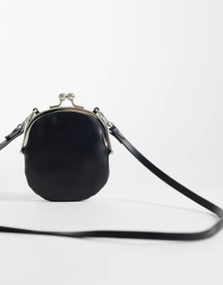 Kleiner Etui-Anhänger in Schwarz mit Rahmen Schwarz No Size