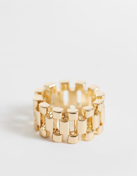 ASOS DESIGN klobiger Ring mit Armband-Design in Goldoptik - view 1
