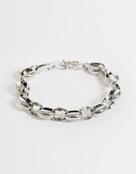 ASOS DESIGN klobiges Armband mit ovaler Gliederkette in Silber - view 1