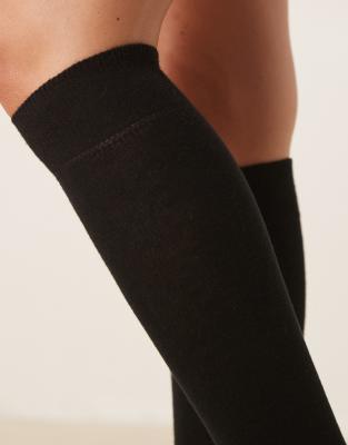 Asos Design Knee High Socks In Black