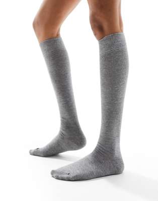 ASOS DESIGN knee high socks in grey marl | ASOS