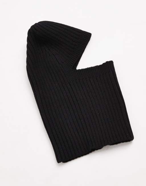 ASOS DESIGN knit balaclava in black, 2 of 3