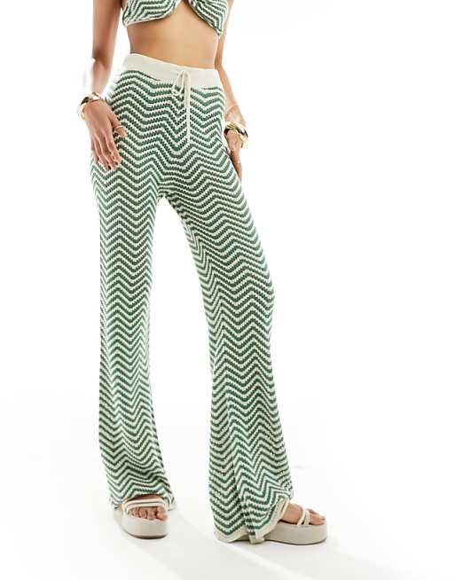 Zig Wide Leg Pant in Buttermilk Check Zig Wide Leg Pant in Buttermilk Check