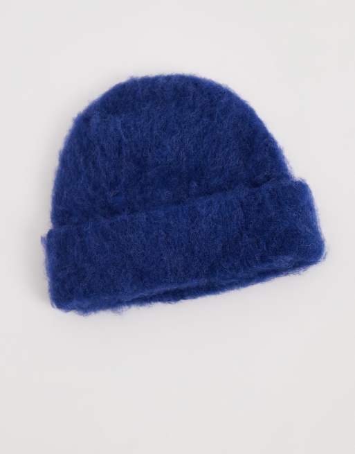 ASOS DESIGN knit beanie in cobalt, 2 of 3
