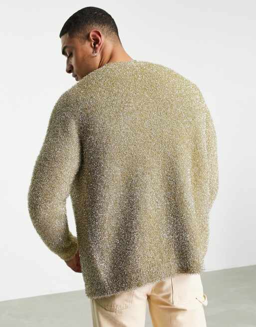 Gold hotsell metallic cardigan