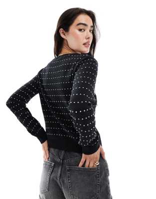 Asos Design Knit Cardigan In Black