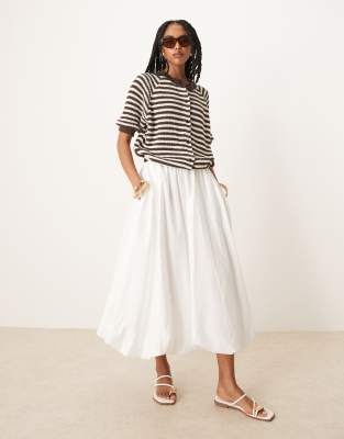 ASOS DESIGN knit cardigan with raglan sleeves in brown stripe