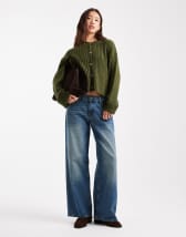 Miss Selfridge blanket stitch cardigan in navy