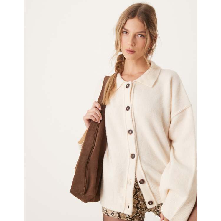 トップス Time is on NEW MIX COLLARED CARDIGAN DOUBLE COLLAR KNIT CARDIGAN - Mid-pink | ZARA United States
