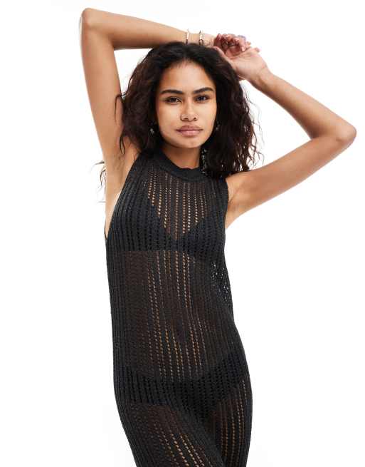 metallic mesh knit dress Dazzle Metallic Knit Mesh Cowl Neck Mini Dress - Eggplant