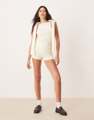 Asos Design Knit Compact Cami Top In Yellow