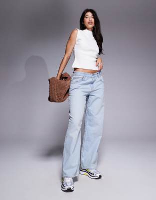 Asos Design Knit Compact Top In White