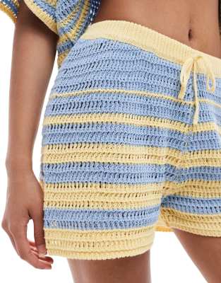 【fa.er.ie】crochet knit color shorts CROCHET KNIT SHORTS - Brick | ZARA United States