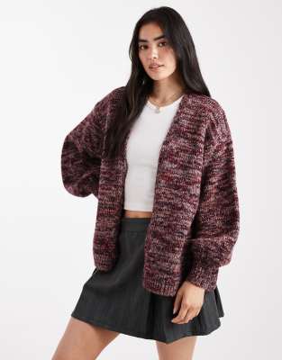 Asos Design Knit Edge To Edge Cardigan In Blue