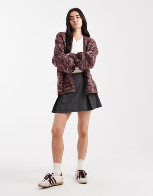 Asos Design Knit Edge To Edge Cardigan In Blue