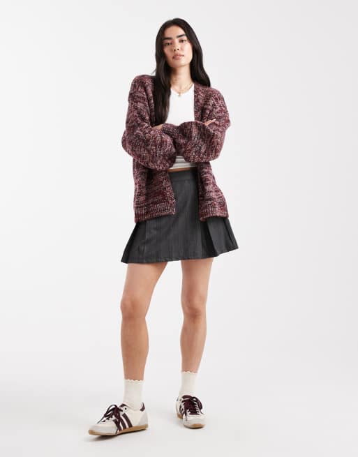 ASOS DESIGN knit edge to edge cardigan in multiply