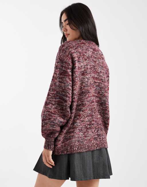 ASOS DESIGN knit edge to edge cardigan in multiply