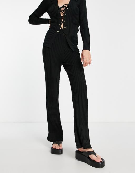 Black Flare Pants 2 piece set, Women's Fashion, Dresses & Sets, Jumpsuits  on Carousell